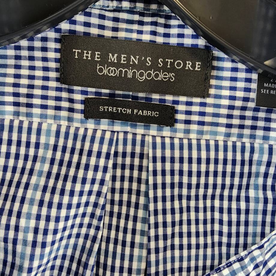 The Men's Store at Bloomingdale's Stretch Slim Fit Shirt Men's 2XL Blue Multi