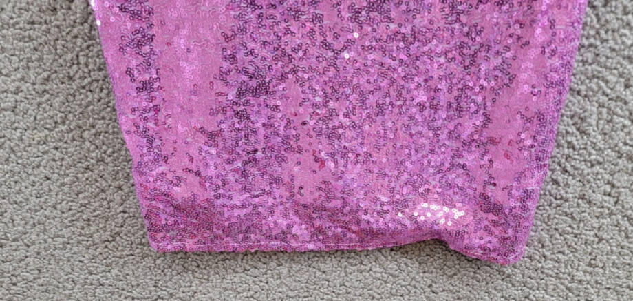 With Jules Sleeveless Sequin Bodycon Dress Girls XL Lilac Adjustable Strap Lined