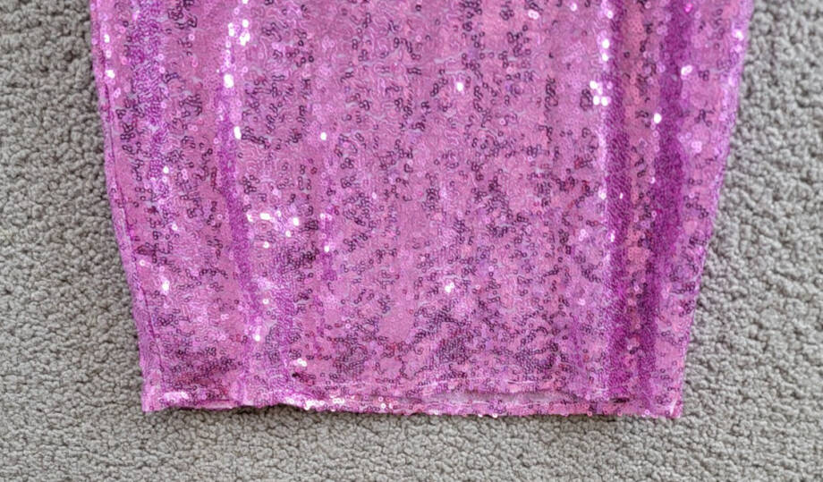 With Jules Sleeveless Sequin Bodycon Dress Girls XL Lilac Adjustable Strap Lined