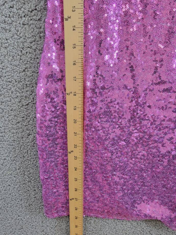 With Jules Sleeveless Sequin Bodycon Dress Girls XL Lilac Adjustable Strap Lined