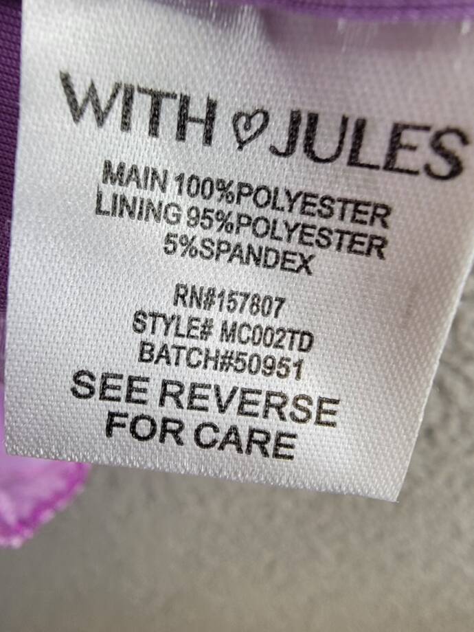 With Jules Sleeveless Sequin Bodycon Dress Girls XL Lilac Adjustable Strap Lined