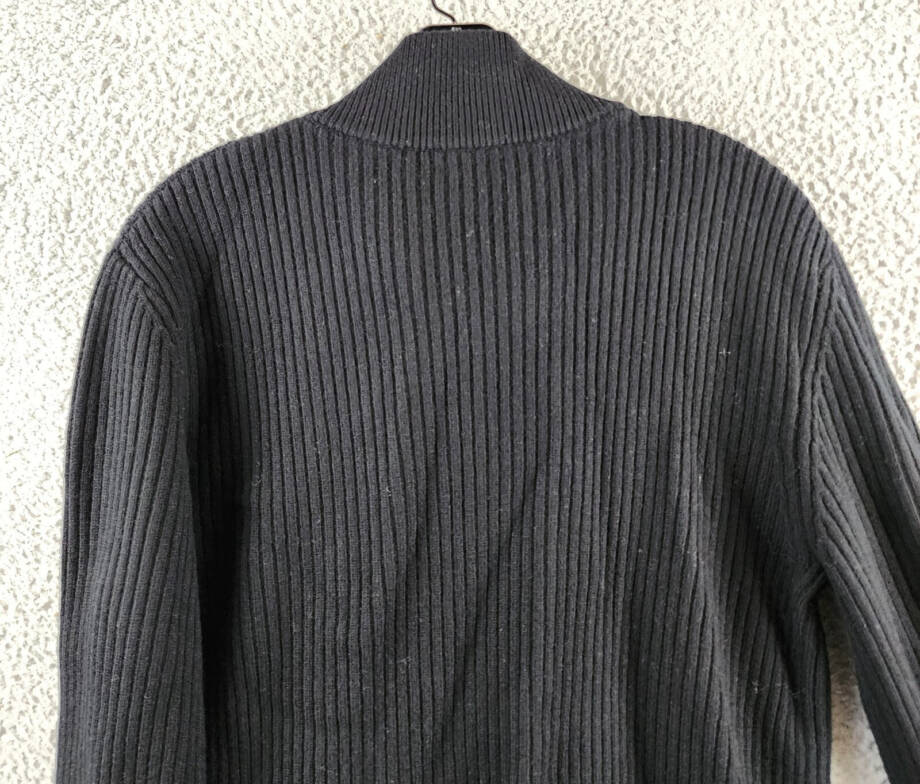 The Men's Store at Bloomingdale's Zip Cardigan Merino Wool Sweater Men's L Black