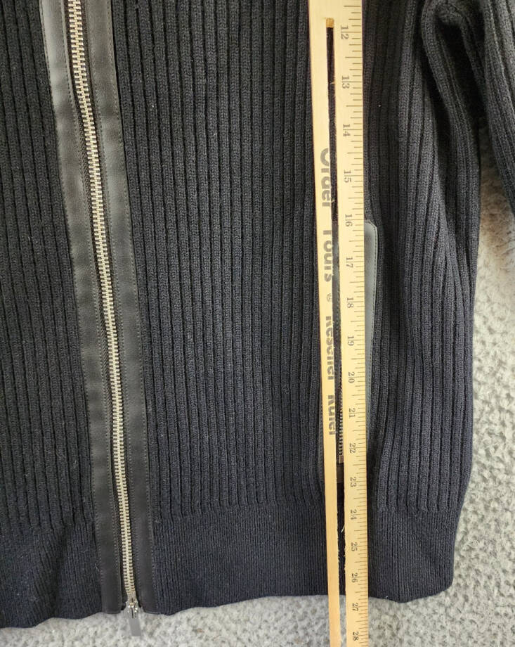 The Men's Store at Bloomingdale's Zip Cardigan Merino Wool Sweater Men's L Black