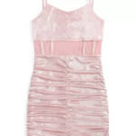 With Jules Sleeveless Lace-Insert Dress Big Girls XL Light Pastel Pink Back Zip