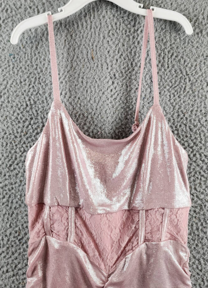 With Jules Sleeveless Lace-Insert Dress Big Girls XL Light Pastel Pink Back Zip