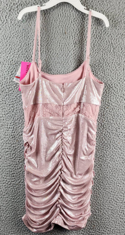 With Jules Sleeveless Lace-Insert Dress Big Girls XL Light Pastel Pink Back Zip