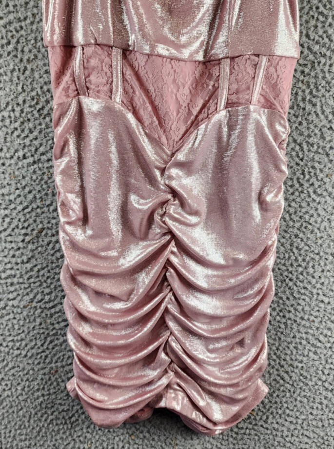 With Jules Sleeveless Lace-Insert Dress Big Girls XL Light Pastel Pink Back Zip
