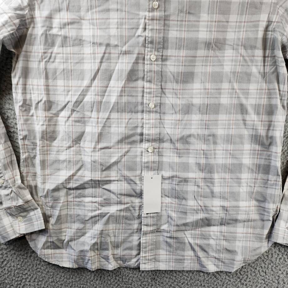 The Men's Store Bloomingdale's Casual Stretch Slim Fit Shirt Men's L Grey Multi