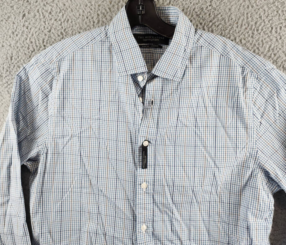 The Men's Store at Bloomingdale's Slim Fit Button Down Shirt Men's M Slate Blue
