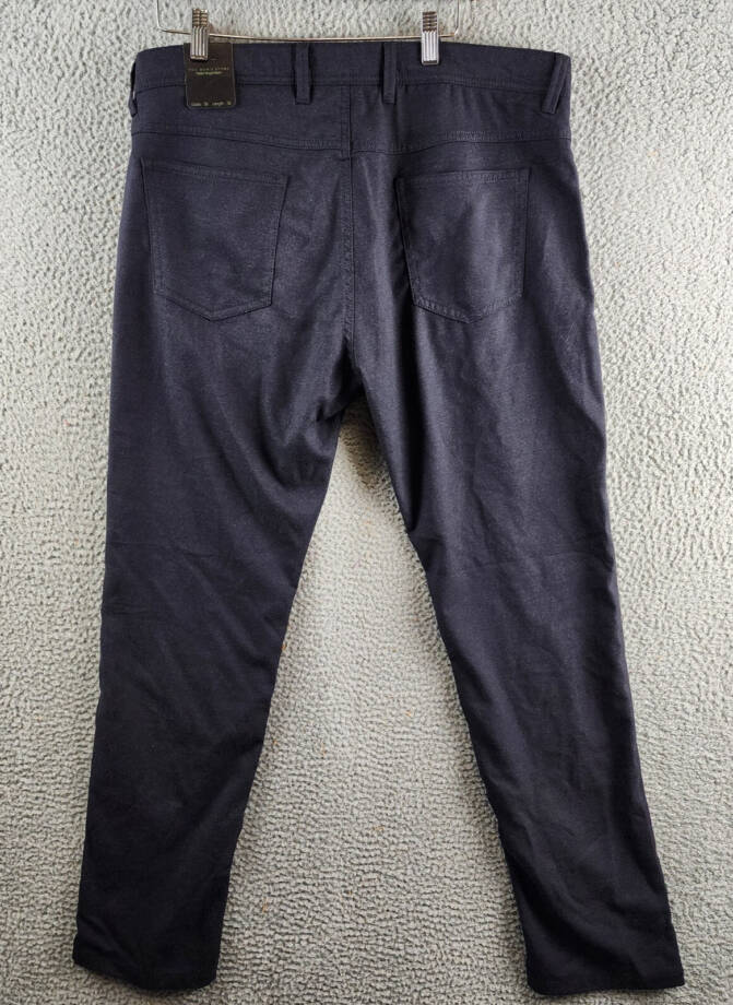 The Men's Store at Bloomingdale's Flannel Tailored Fit Pants Men's 36Wx32L Navy
