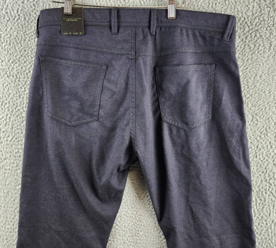 The Men's Store at Bloomingdale's Flannel Tailored Fit Pants Men's 36Wx32L Navy