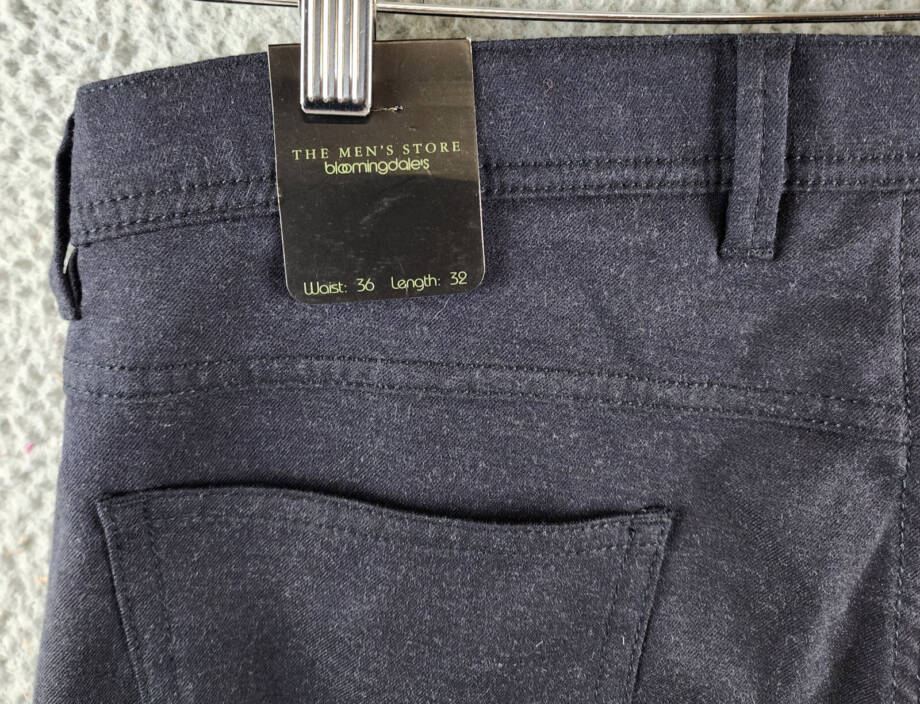 The Men's Store at Bloomingdale's Flannel Tailored Fit Pants Men's 36Wx32L Navy