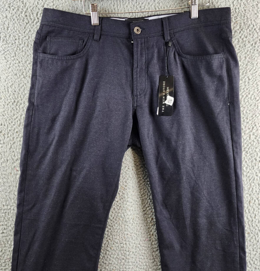 The Men's Store at Bloomingdale's Flannel Tailored Fit Pants Men's 36Wx32L Navy