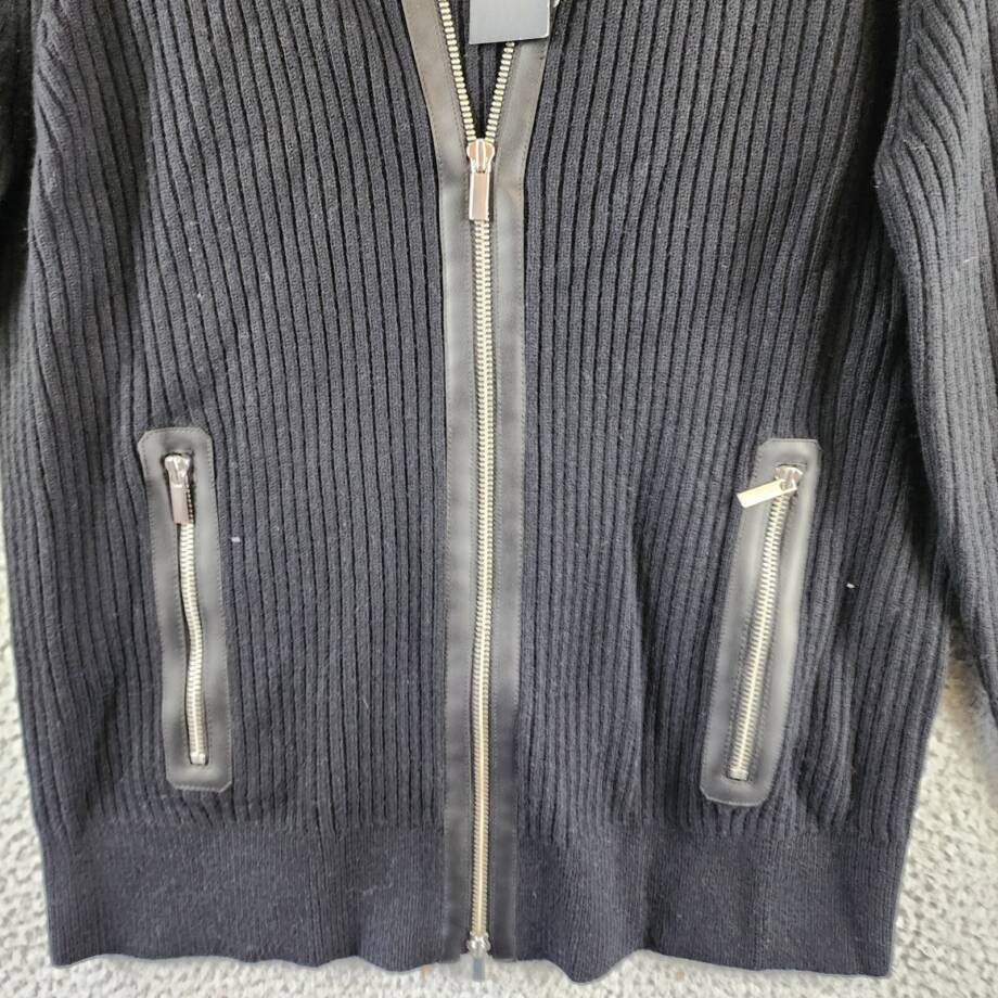 The Men's Store at Bloomingdale's Zip Cardigan Merino Wool Sweater Men's M Black