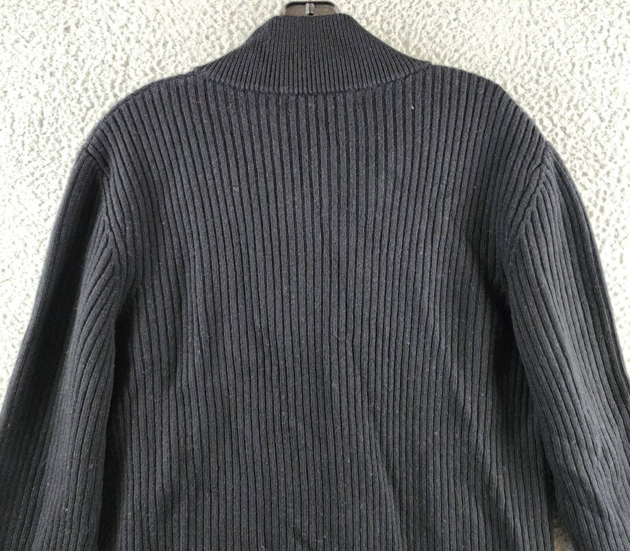 The Men's Store at Bloomingdale's Zip Cardigan Merino Wool Sweater Men's M Black