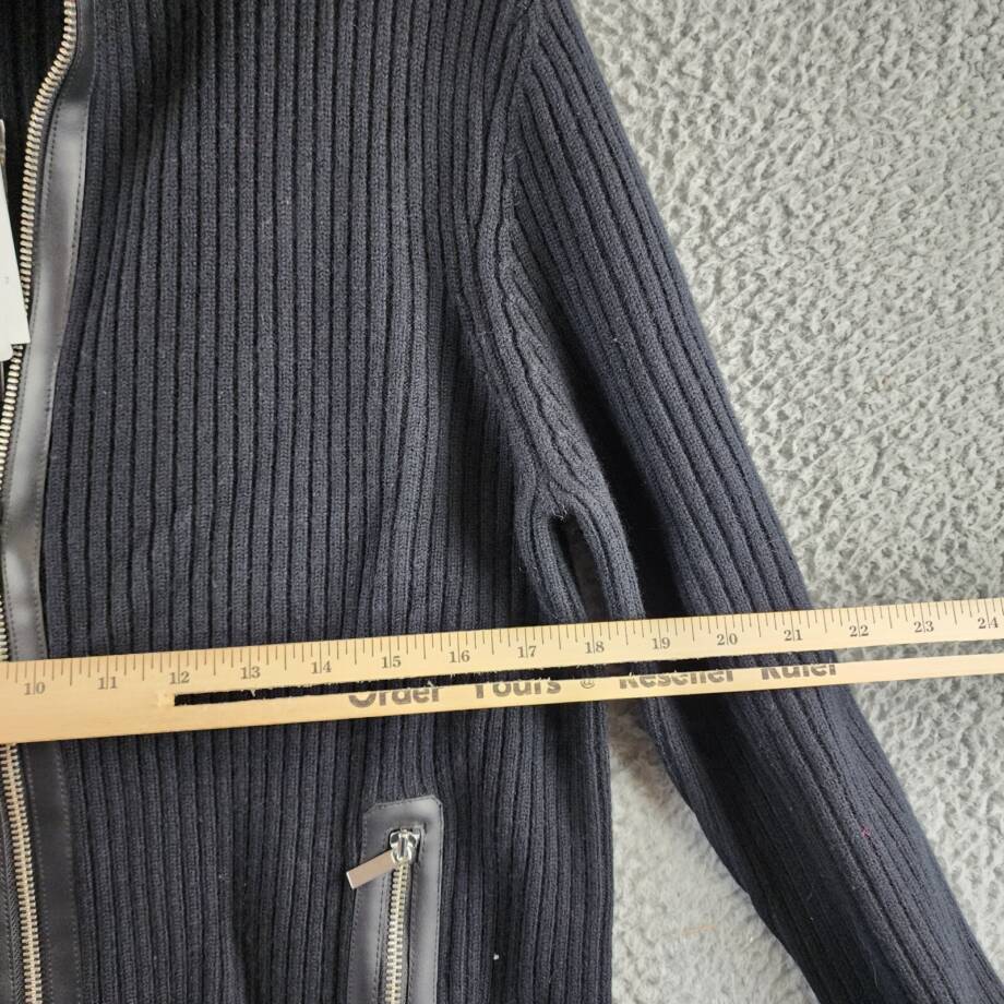 The Men's Store at Bloomingdale's Zip Cardigan Merino Wool Sweater Men's M Black