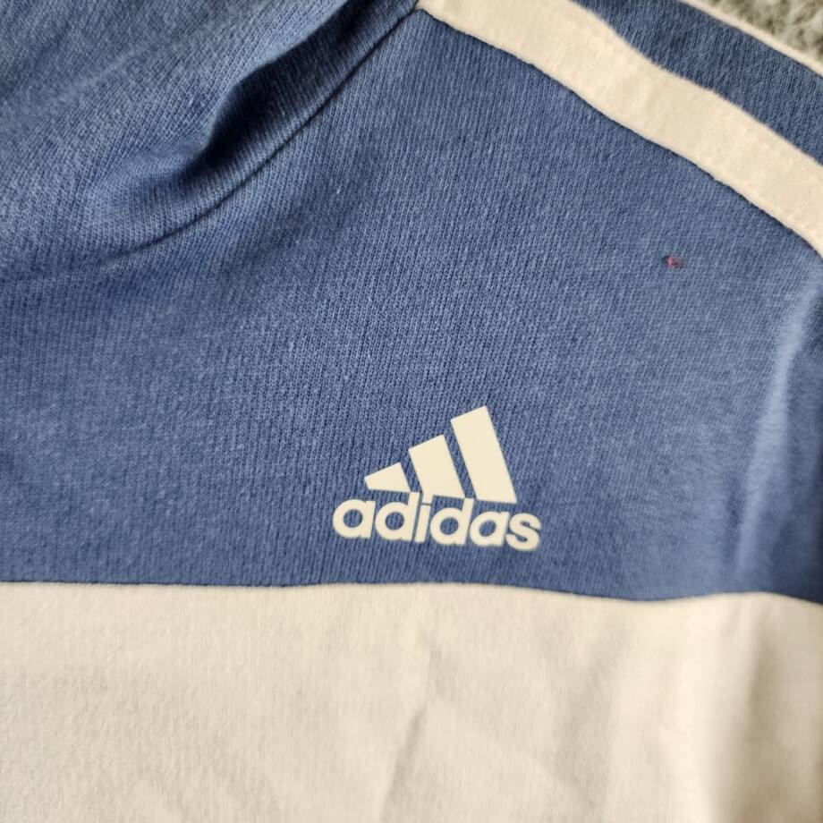 adidas Color Block French Terry Pullover and Leggings Girls' 6X Crew Blue 2Piece