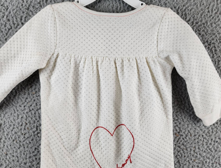 Tommy Hilfiger Diamond Quilt Double-Knit Coverall One Pc. Baby Girls' 6-9M White