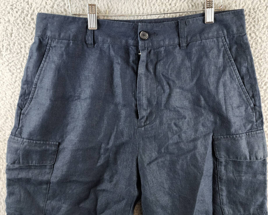 Vince Cargo Short Men's 31 Navy Zip Fly With Button Closure Belt Loops Pockets