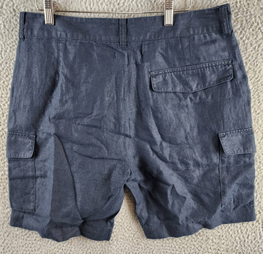 Vince Cargo Short Men's 31 Navy Zip Fly With Button Closure Belt Loops Pockets