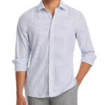 The Men's Store at Bloomingdale's Cotton Slim Fit Button Up Shirt Men's S Blue
