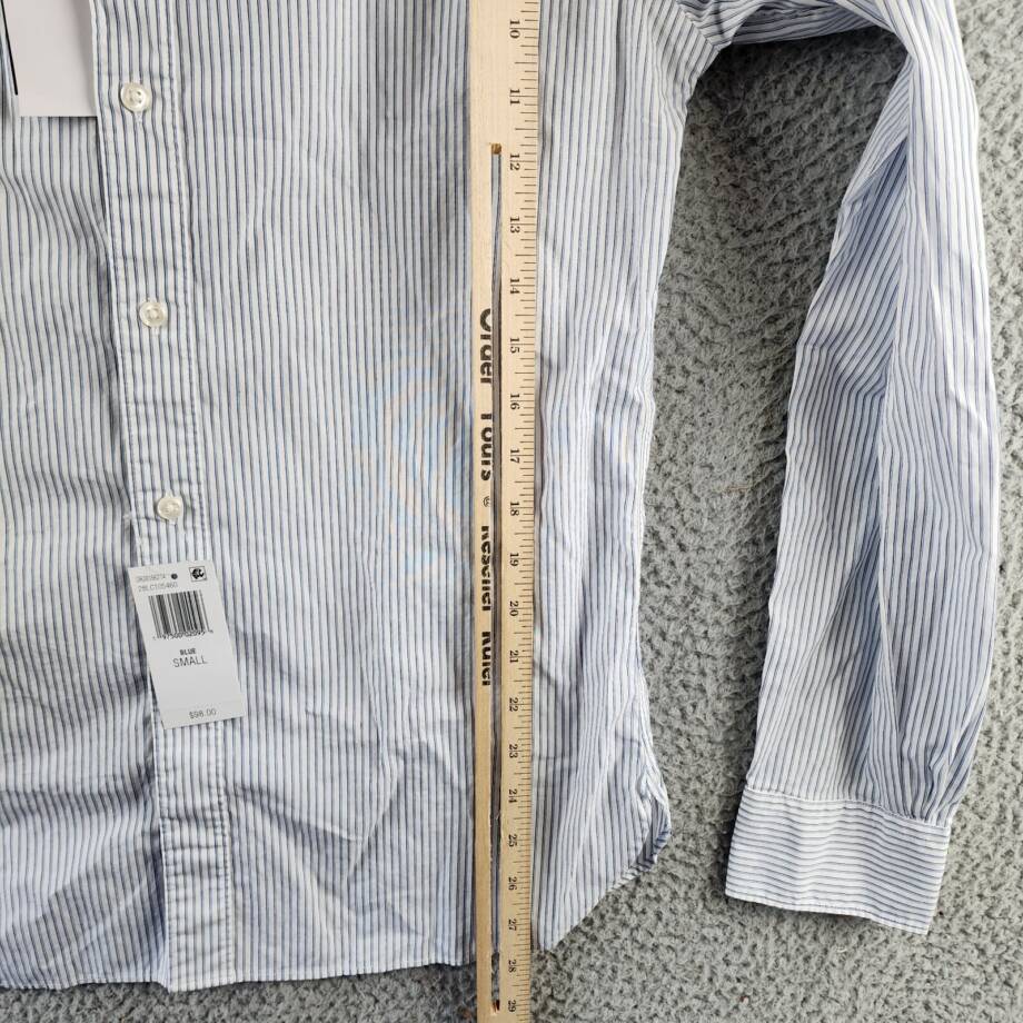 The Men's Store at Bloomingdale's Cotton Slim Fit Button Up Shirt Men's S Blue