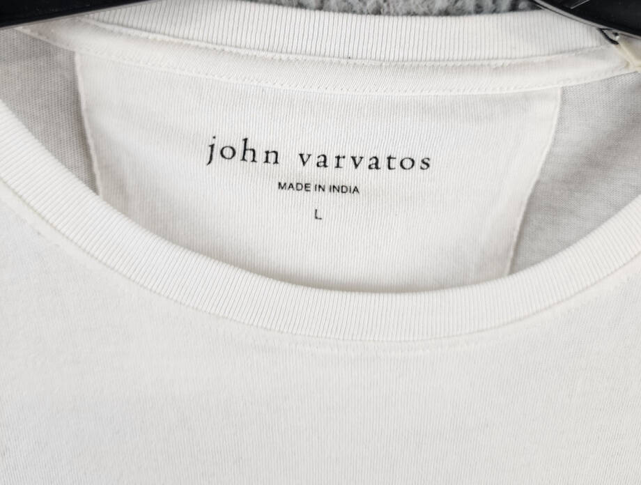 John Varvatos Suits T-Shirts Male L Salt Crew Neck Short Sleeve Pullover Style~