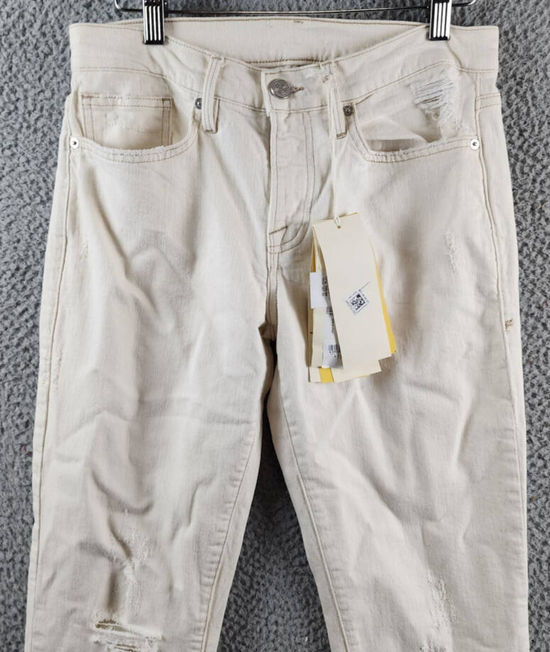 Responsibly Jeans Men's 31 White Belt Loops 5-Pocket Zip Fly Button Closure