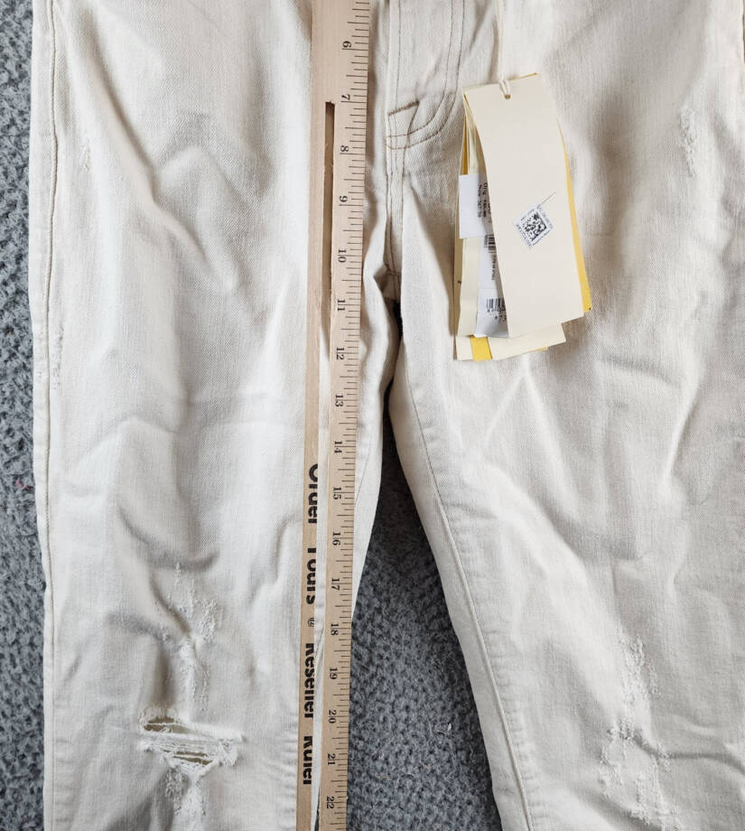 Responsibly Jeans Men's 31 White Belt Loops 5-Pocket Zip Fly Button Closure