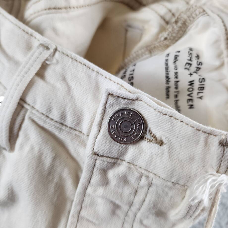 Responsibly Jeans Men's 31 White Belt Loops 5-Pocket Zip Fly Button Closure