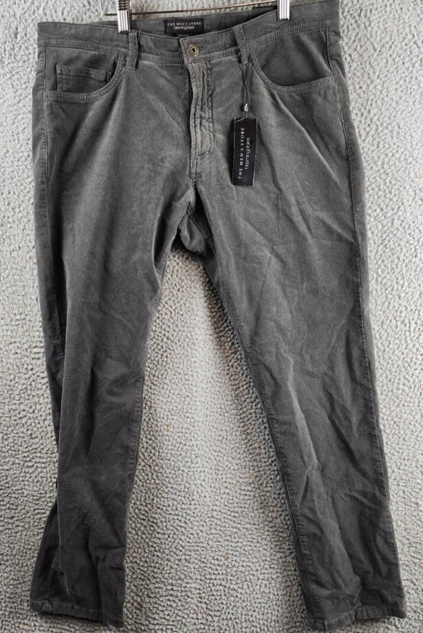The Men's Store at Bloomingdale's Tailored Fit Corduroy Jeans Mens 30Wx30L Black