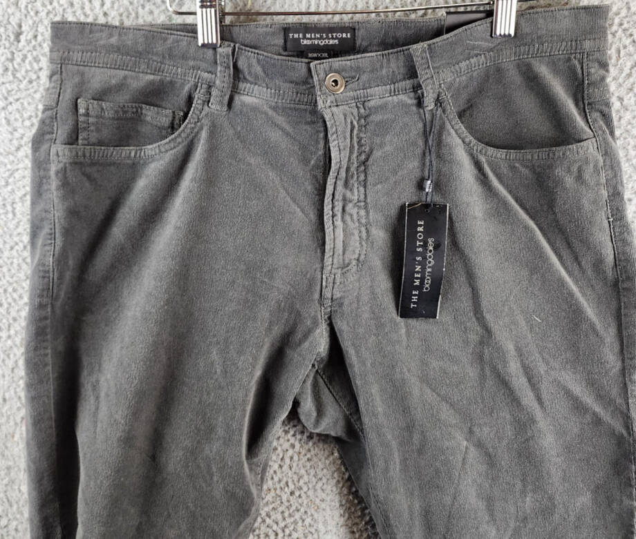 The Men's Store at Bloomingdale's Tailored Fit Corduroy Jeans Mens 30Wx30L Black