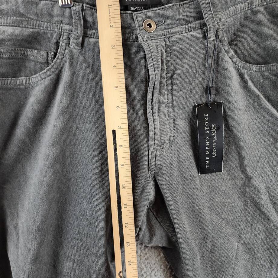 The Men's Store at Bloomingdale's Tailored Fit Corduroy Jeans Mens 30Wx30L Black