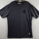 A.C. Milan Logo Front And Back Graphic T-Shirt Men's L Black Crew Neck Pullover~