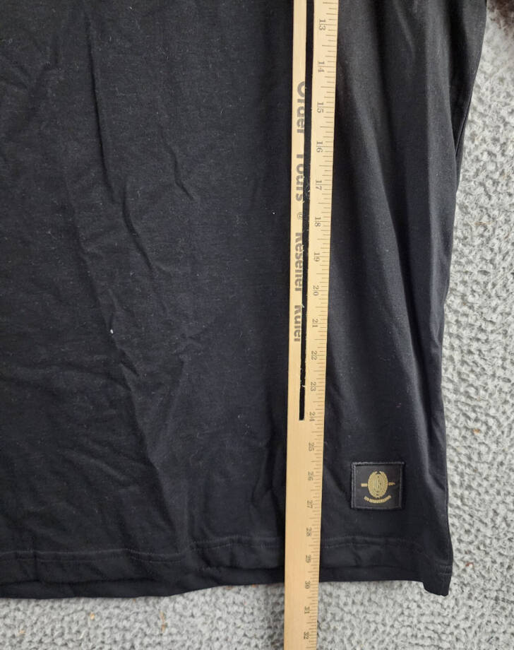 A.C. Milan Logo Front And Back Graphic T-Shirt Men's L Black Crew Neck Pullover~