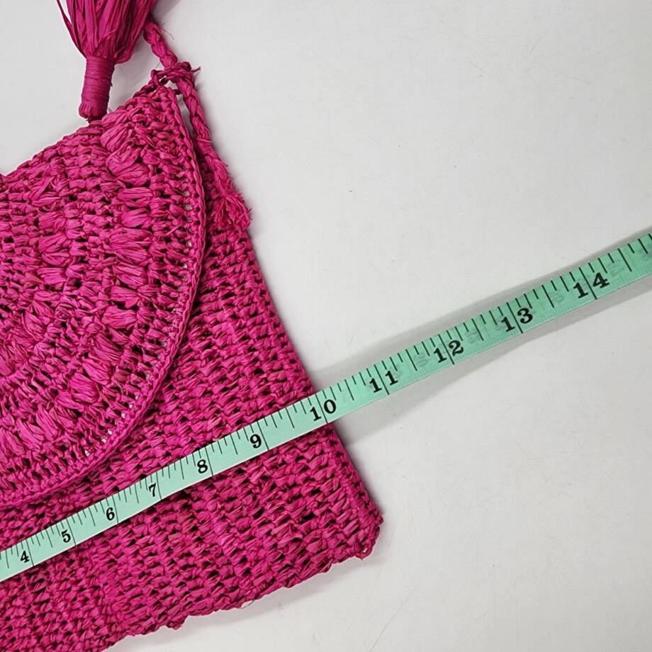 Mar Y Sol Naomi Raffia Crossbody in Pink