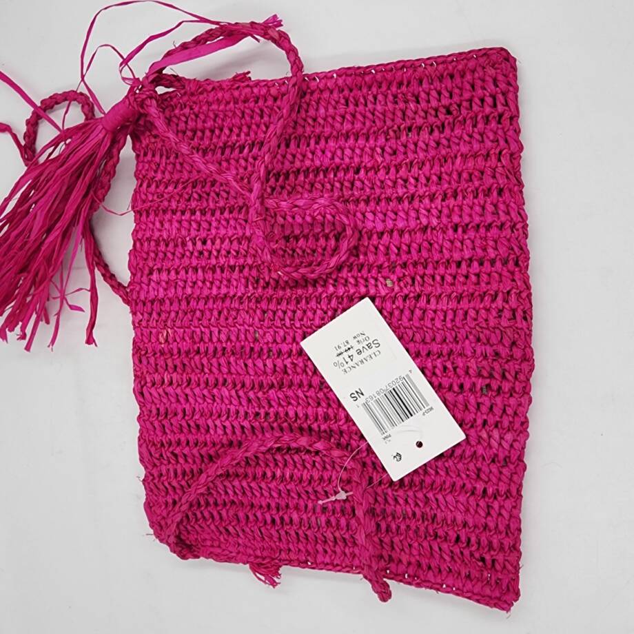 Mar Y Sol Naomi Raffia Crossbody in Pink