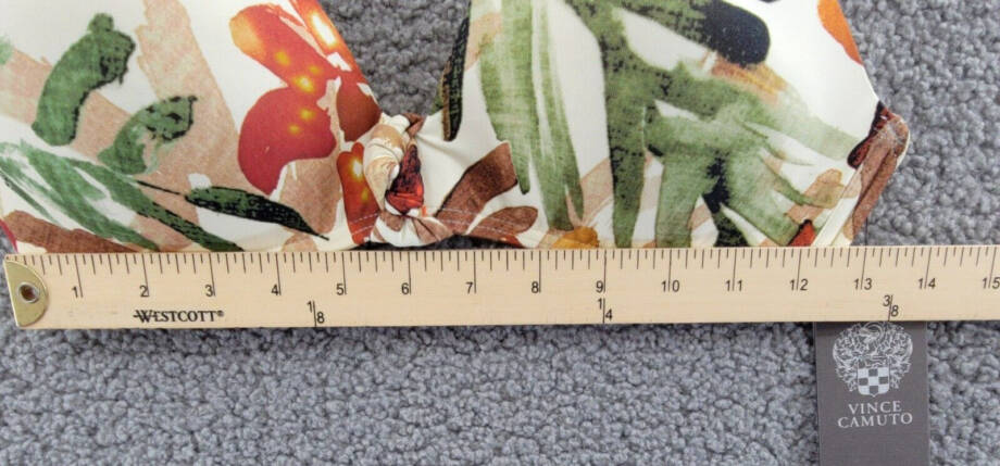Vince Camuto Knotted Front Bikini Top Women's M Multi Printed Back Hook Closure