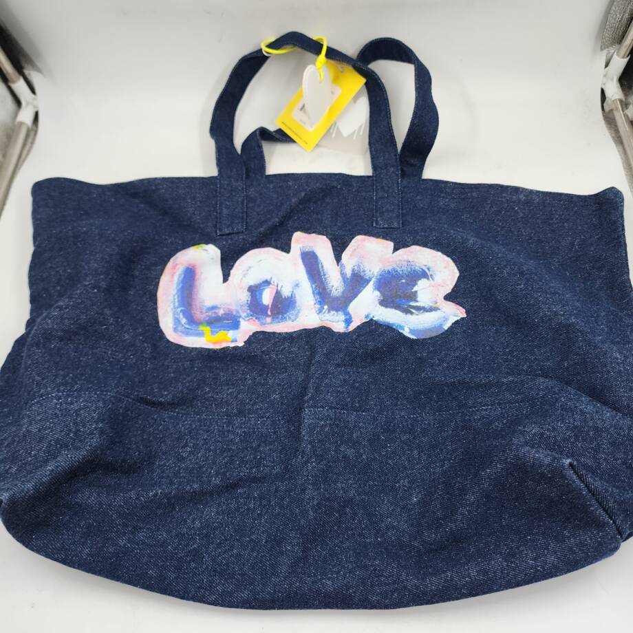 Kerri Rosenthal Graphic Print Tote Bag Women's One Size Dark Denim Open Top +