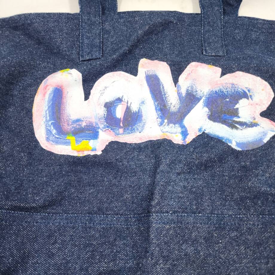 Kerri Rosenthal Graphic Print Tote Bag Women's One Size Dark Denim Open Top +