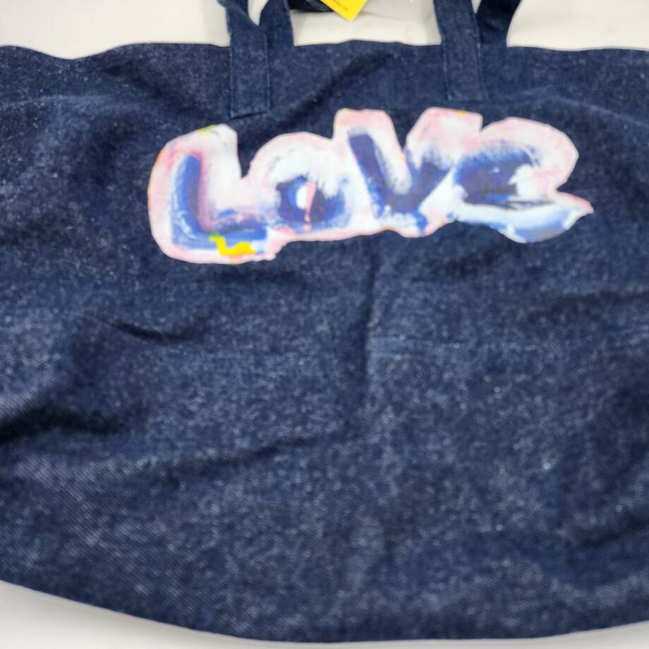 Kerri Rosenthal Graphic Print Tote Bag Women's One Size Dark Denim Open Top +