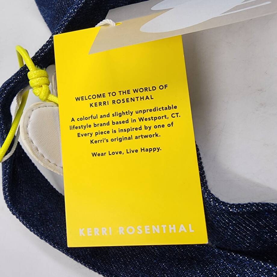 Kerri Rosenthal Graphic Print Tote Bag Women's One Size Dark Denim Open Top +