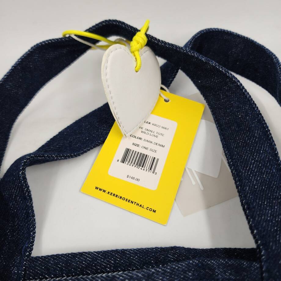 Kerri Rosenthal Graphic Print Tote Bag Women's One Size Dark Denim Open Top +