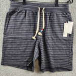 Sol Angeles Tonal Stripe Short Men's M Black/Navy Side Pocket Drawstring Waist~