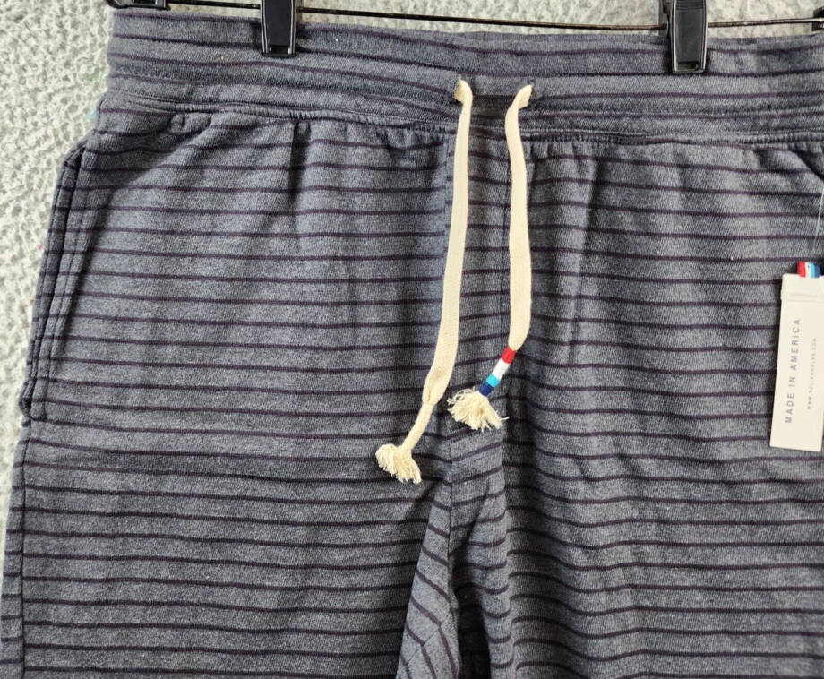 Sol Angeles Tonal Stripe Short Men's M Black/Navy Side Pocket Drawstring Waist~
