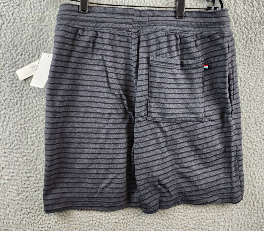 Sol Angeles Tonal Stripe Short Men's M Black/Navy Side Pocket Drawstring Waist~