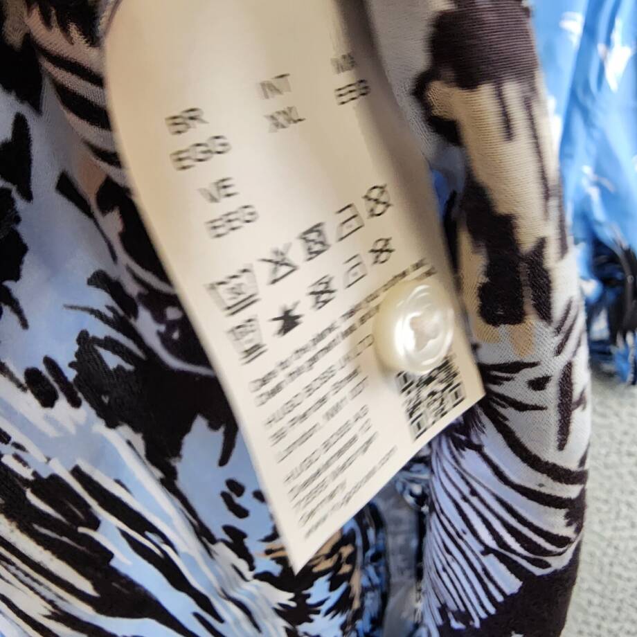 BOSS Lars Tropical Print Button-up Camp Shirt Men's XXL Blue Multi Short Sleeve