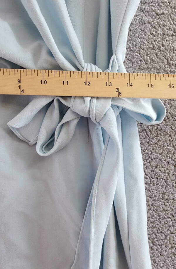 French Connection Whisper Strapless Mini Bow Dress Women's 10 Blue Zip Closure~