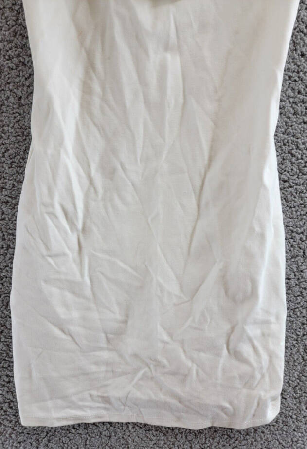 Line & Dot Flor Rosette Mini Dress Women's S Off-White Sleeveless Lined Zipper~