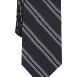 Michael Kors Silk Blend Vitra Stripe Tie Men's One Size Black